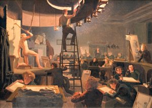 Der Zeichenkurs an der Königlichen Akademie der Schönen Künste von Wilhelm Ferdinand Bendz