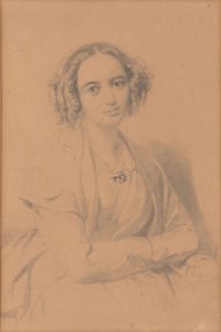 Porträt der Komponistin Fanny Hensel geb. Mendelssohn 1805-1847, 1847