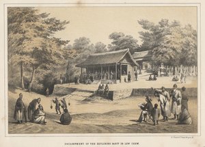 Lager des Erkundungstrupps in Lew Chew, 1855 von Wilhelm Joseph Heine