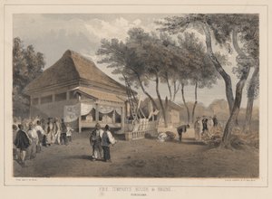 Feuerwehrhaus und -maschine, Yokohama von Wilhelm Joseph Heine
