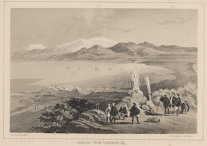 Hakodadi vom Telegraph Hill, 1855 von Wilhelm Joseph Heine