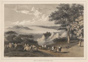 Blick auf Hakodadi vom Schneegipfel, 1855 von Wilhelm Joseph Heine