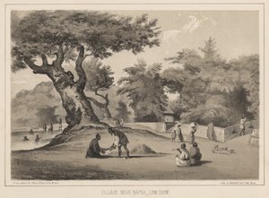Dorf in der Nähe von Napha, Lew Chew, 1855