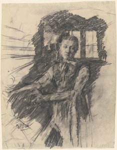 Malresl arbeitet in der Küche von Wilhelm Maria Hubertus Leibl