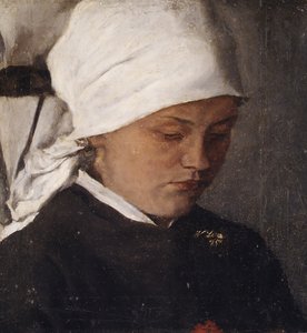 Bauernmädchen mit weißem Kopftuch, 1885