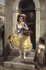 Eine Italienerin auf dem Weg zum Karneval