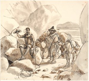 Don Quixote belehrt Sancho über den Ruhm und die Zukunft der Ritter von Wilhelm Marstrand