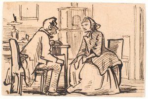 Der Besuch der Witwe von Wilhelm Marstrand