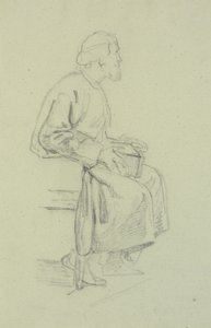 Figurenstudien. Sitzender alter Mann von Wilhelm Marstrand