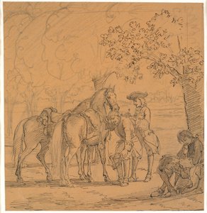 Frederik V. genehmigt den Antrag des Theologen, (C. D. Biehls Briefe, hrsg. 1865) von Wilhelm Marstrand