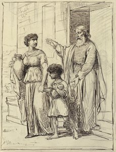 Hagar und Ismael verlassen Abraham