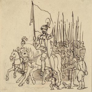 Holger Danske an der Spitze seiner Reiter von Wilhelm Marstrand