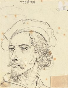 Kopf eines Mannes mit Barett von Wilhelm Marstrand