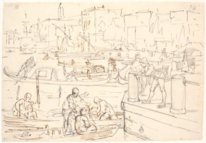 Szene am Ufer in Venedig von Wilhelm Marstrand