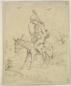 Spielmann auf einem Esel von Wilhelm Marstrand