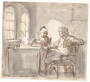 Thorvaldsens Eltern haben einen Brief vom Sohn erhalten von Wilhelm Marstrand