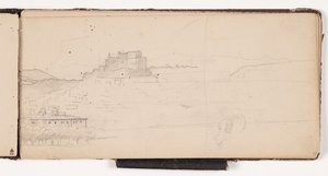 Aussicht auf eine Stadt in einer italienischen Berglandschaft von Wilhelm Marstrand