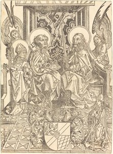 Heilige Petrus und Paulus unter einem Baldachin von Wilhelm Pleydenwurff
