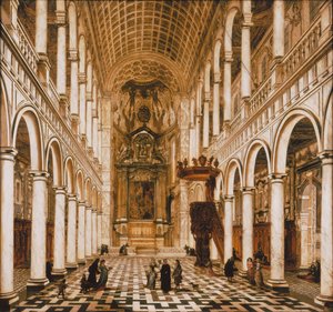 Innenraum der Jesuitenkirche in Antwerpen, 1668 von Wilhelm Schubert van Ehrenberg