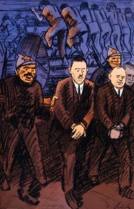 Karikatur deutscher Ingenieure in Russland, aus dem Magazin 