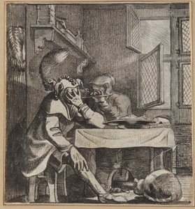 Der Narr, der durch die Finger seiner Frau schaut von Wilhelm Stettler