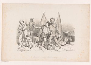 Mann besessen von Habgier von Wilhelmus Petrus van Geldorp
