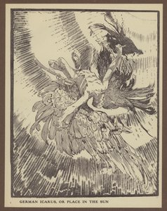 Deutscher Ikarus oder Platz an der Sonne (Lithographie) von Will Dyson