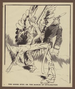 Der Gänsemarsch oder der Marsch der Zivilisation (Lithographie) von Will Dyson
