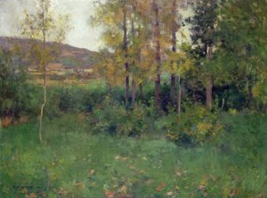 Frühlingslandschaft, Giverny von Willard Leroy Metcalf