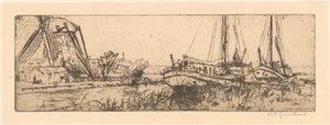 Die Vliet von Willem Adrianus Grondhout (signed by artist)