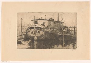 Laakhafen in Den Haag von Willem Adrianus Grondhout (signed by artist)