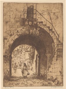 Rothenburg von Willem Adrianus Grondhout (signed by artist)