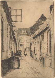 Straße in Voorburg von Willem Adrianus Grondhout (signed by artist)