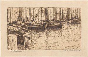 Volendam von Willem Adrianus Grondhout (signed by artist)
