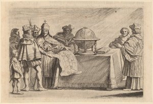 Die Aufteilung der Welt zwischen Spanien und Portugal, 1634 von Willem Basse