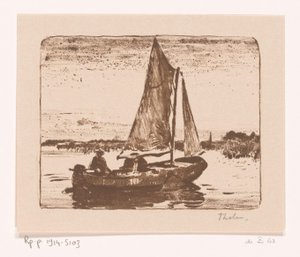 Mann in Segelboot
