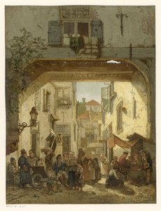 Bauernhof in der jüdischen Nachbarschaft in Den Haag von Willem Bernardus IJzerdraat