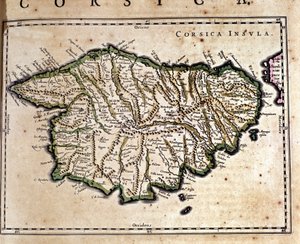 Korsika aus dem Atlas von Wilhelm Blaeu (Amsterdam, 17. Jahrhundert) von Willem Blaeu