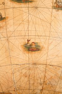 Detail eines Seeungeheuers von einem terrestrischen Globus, 1645/48