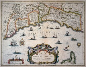 Karte der Republik Genua, Italien