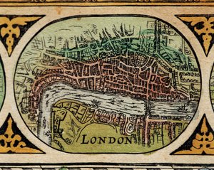Darstellung der Stadt London (Detail) aus „The Theatre of the World“ von Willem Janszoon Blaeu von Willem Blaeu