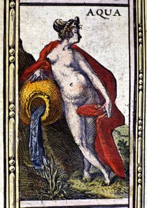 Wasser, eines der vier Elemente, dargestellt im Atlas von W. Blaeu, gedruckt in Amsterdam 1655 von Willem Blaeu