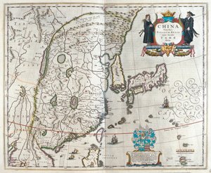 Erste von Blaeus Karten von China, in 