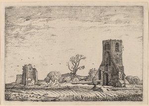 Ruinen einer Kirche (Kapelle von Eykenduynen bei Den Haag) von Willem Buytewech