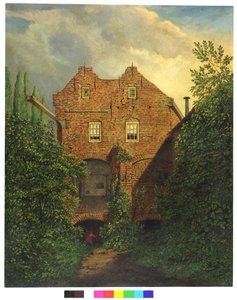 Ansicht im Bastion Sterrenburg in Utrecht an der Westfassade des Hauses über den südlichen Geschützkellern