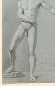Stehender männlicher Akt, von vorne gesehen (3. Preis 1810) von Willem Grebner