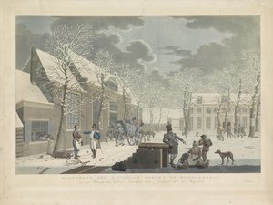 Hauptwache der Nationalgarde in Muiderberg, 1813-1814 von Willem Hendrik Hoogkamer (attributed to)