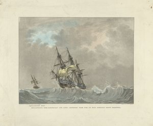 Segelschiff auf hohen Wellen