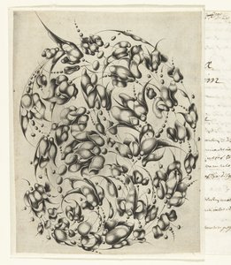 Goldschmiedebouquet mit stilisierten Blumen und Blättern