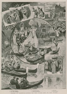 Venedig bei Olympia - Szenen auf der Bühne und auf dem Wasser von Willem II Steelink